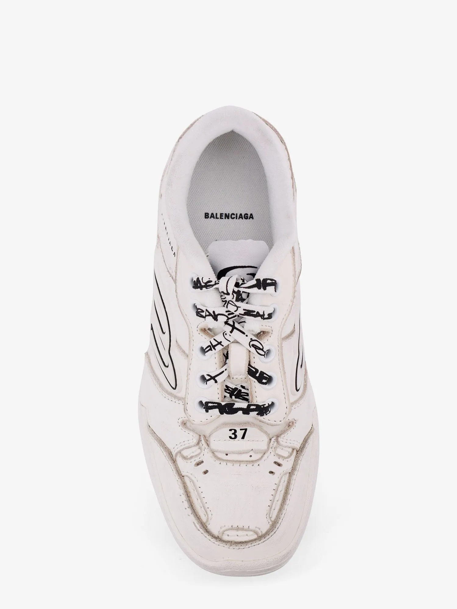 Balenciaga Hamptons Worn-Out leather low-top sneakers sold by Siebentaschen product image thumbnail 5