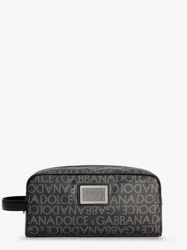 Dolce & Gabbana Coated canvas necessaire with all-over logo sold by Siebentaschen