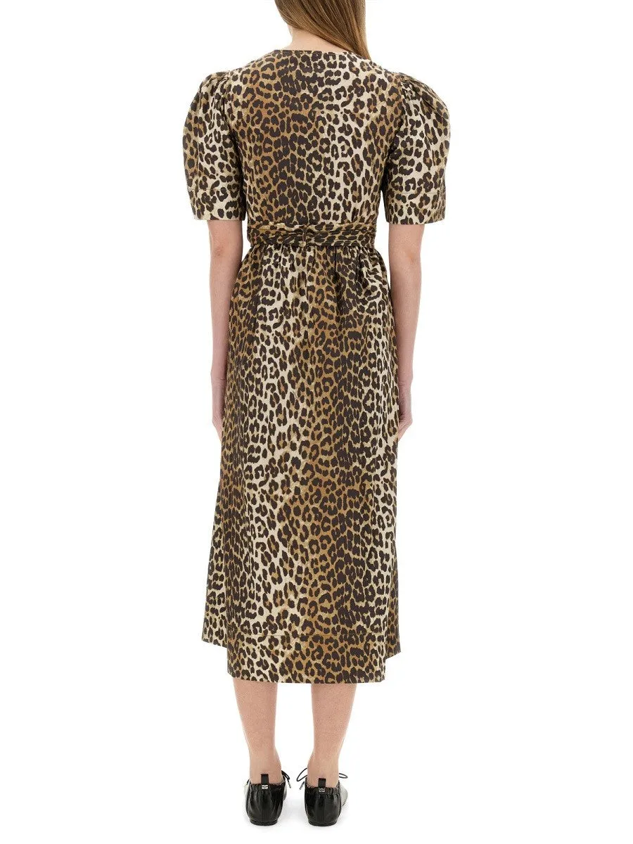 GANNI LEOPARD PRINT MIDI DRESS sold by Siebentaschen product image thumbnail 3