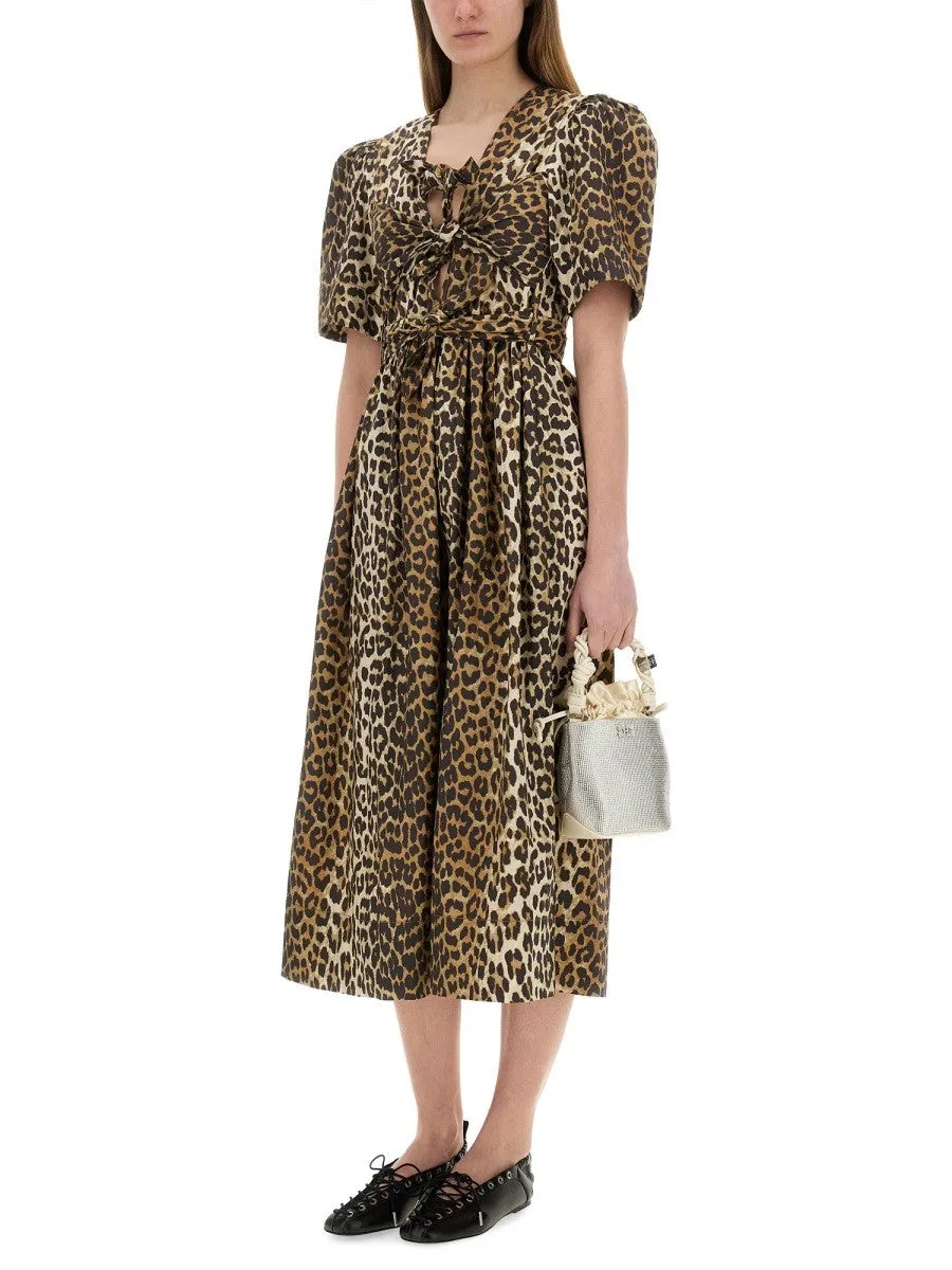 GANNI LEOPARD PRINT MIDI DRESS sold by Siebentaschen product image thumbnail 2