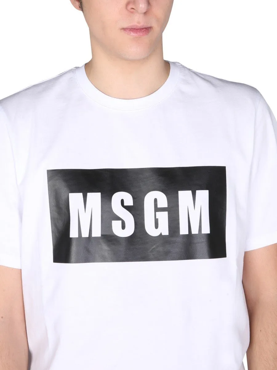 msgm T-SHIRT WITH LOGO BOX sold by Siebentaschen product image thumbnail 4