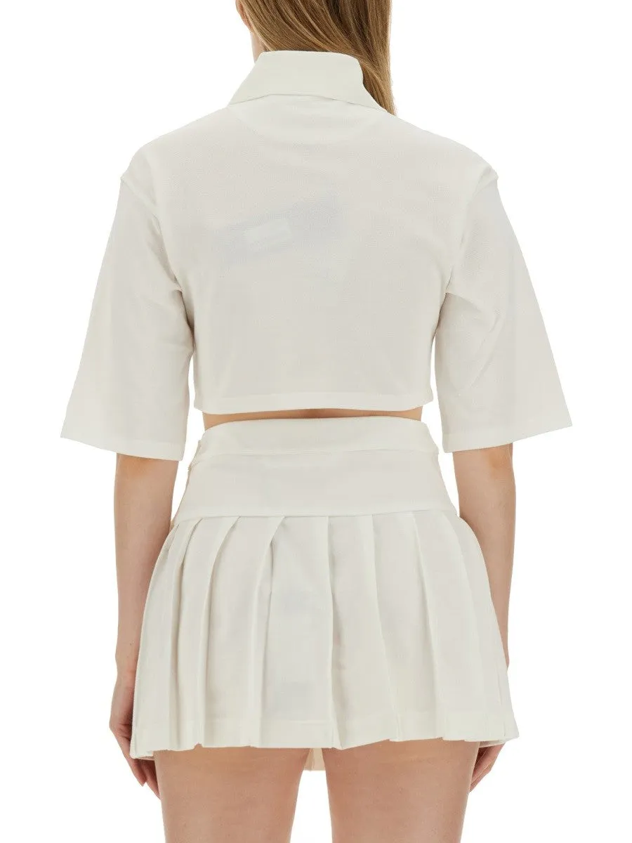 Palm Angels MONOGRAM CROPPED POLO SHIRT sold by Siebentaschen product image thumbnail 3