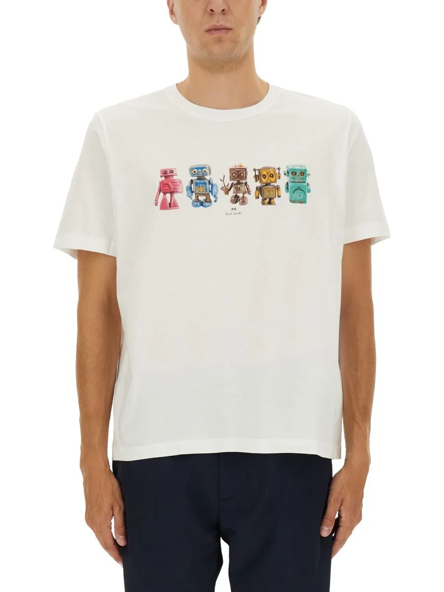 PS BY PAUL SMITH ROBOT PRINT T-SHIRT sold by Siebentaschen product image thumbnail 3