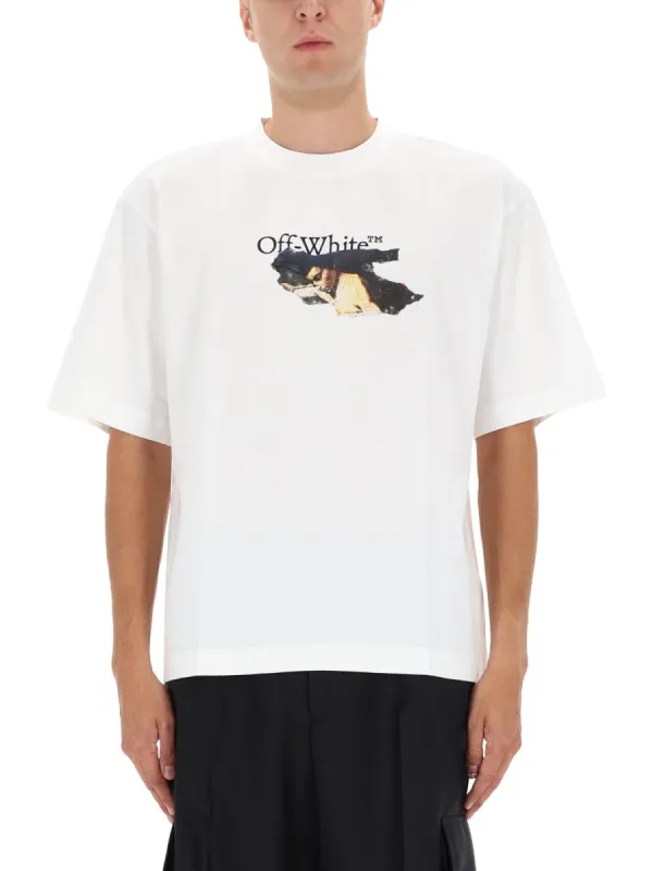 Off-white T-SHIRT WITH LOGO sold by Siebentaschen