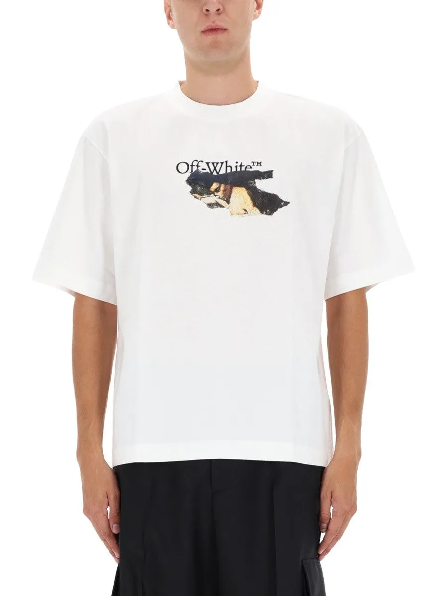 Off-white T-SHIRT WITH LOGO sold by Siebentaschen