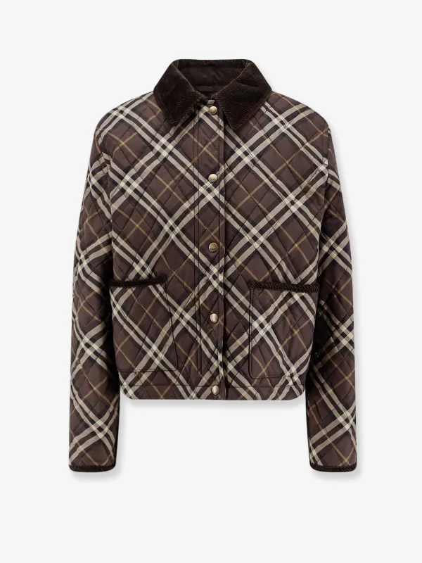 Burberry Oldham padded cotton jacket with check pattern made by Burberry