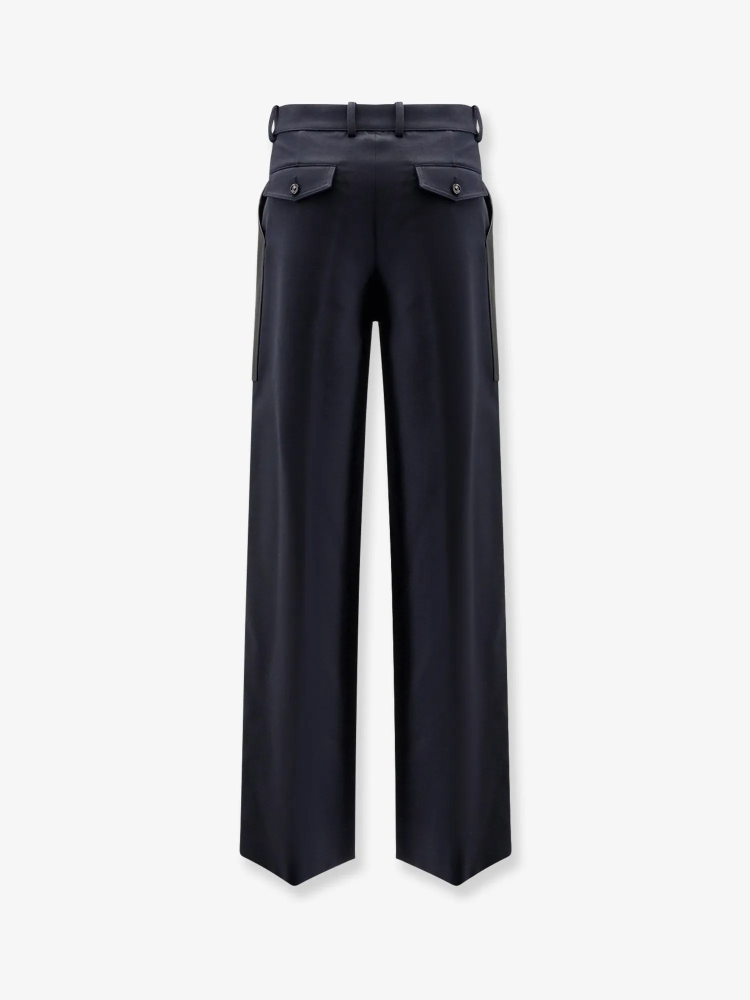 Bottega Veneta Cotton and wool trousers with leather inserts sold by Siebentaschen product image thumbnail 2