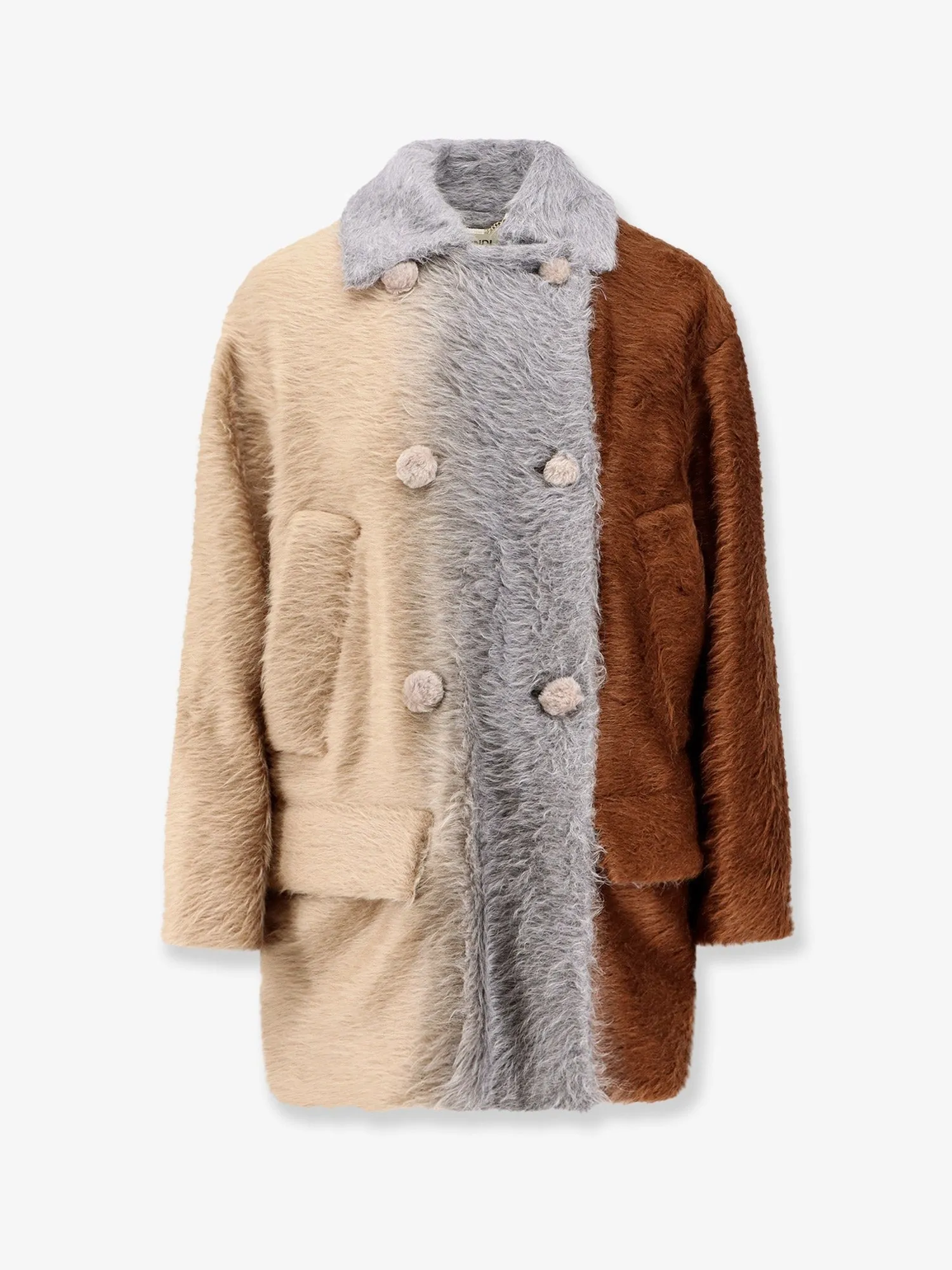 Fendi Alpaca and wool double-breasted coat sold by Siebentaschen