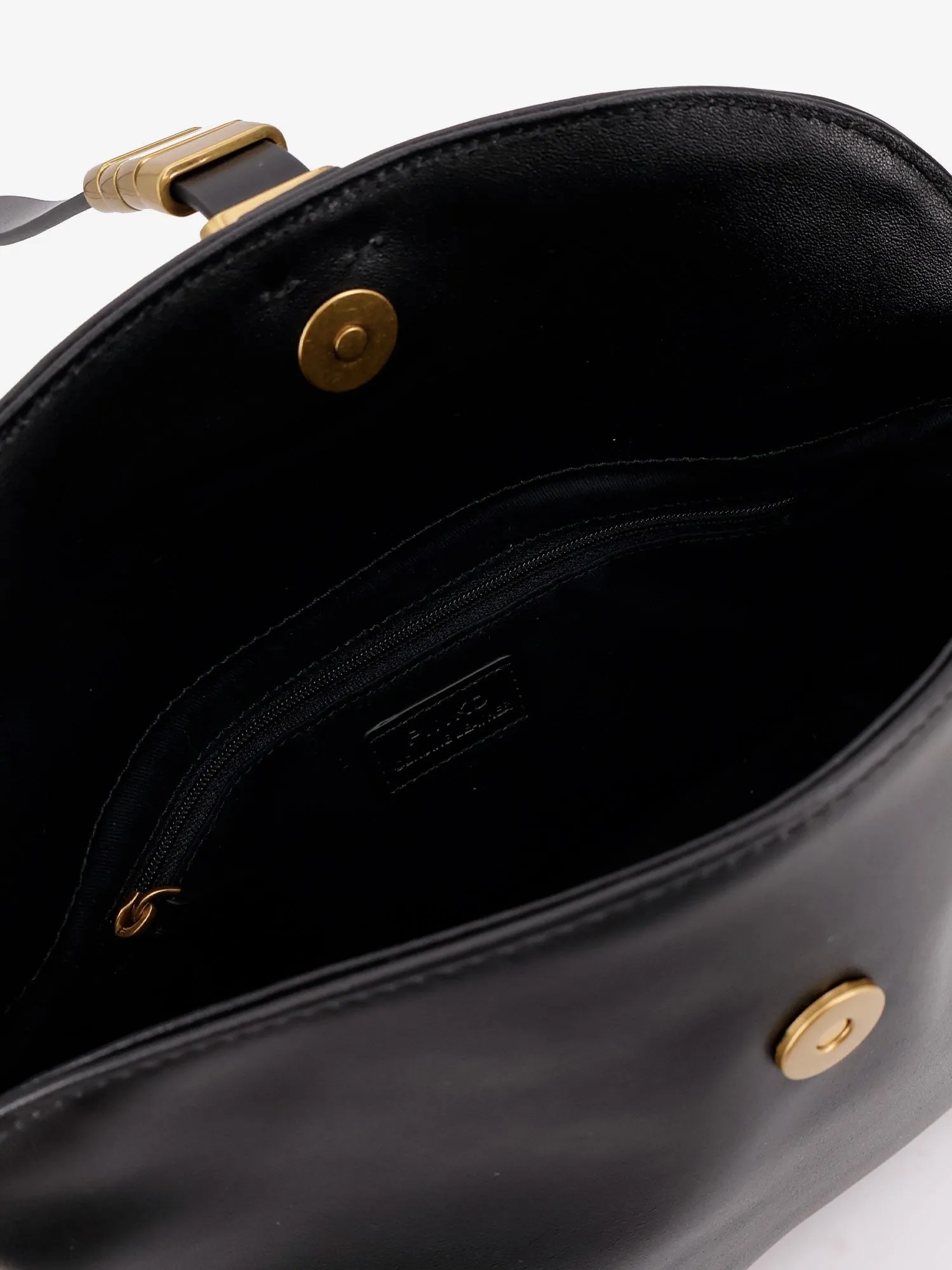 Pinko Leather shoulder bag with metal logo detail sold by Siebentaschen product image thumbnail 4