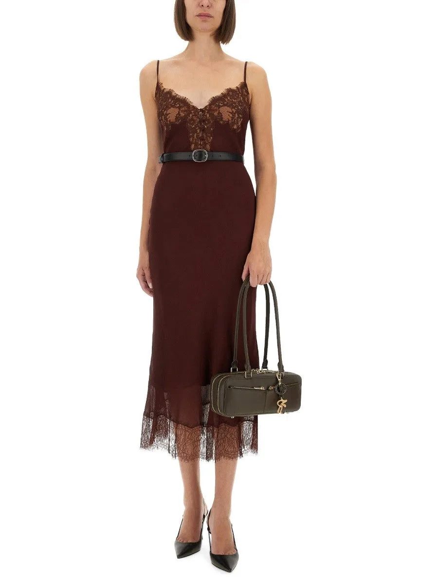 SELF-PORTRAIT MIDI DRESS WITH LACE INSERTS sold by Siebentaschen product image thumbnail 2
