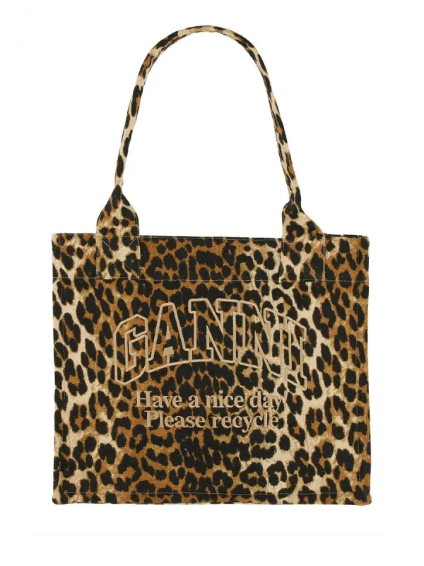 GANNI LEOPARD PRINT TOTE BAG sold by Siebentaschen