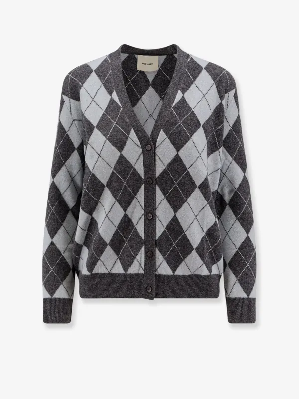 LISA YANG Raelyn Sparkle Jacquard cardigan made by Siebentaschen