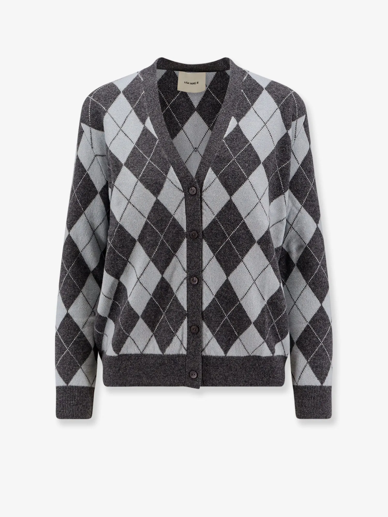 LISA YANG Raelyn Sparkle Jacquard cardigan sold by Siebentaschen