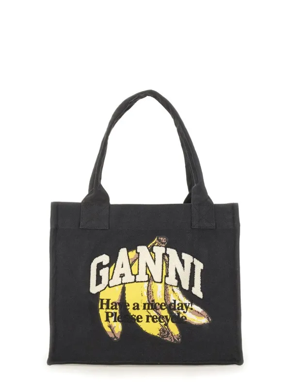 GANNI BANANA PRINT LARGE TOTE BAG sold by Siebentaschen