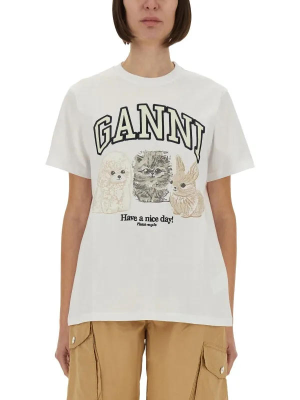 GANNI RELAXED FIT T-SHIRT sold by Siebentaschen