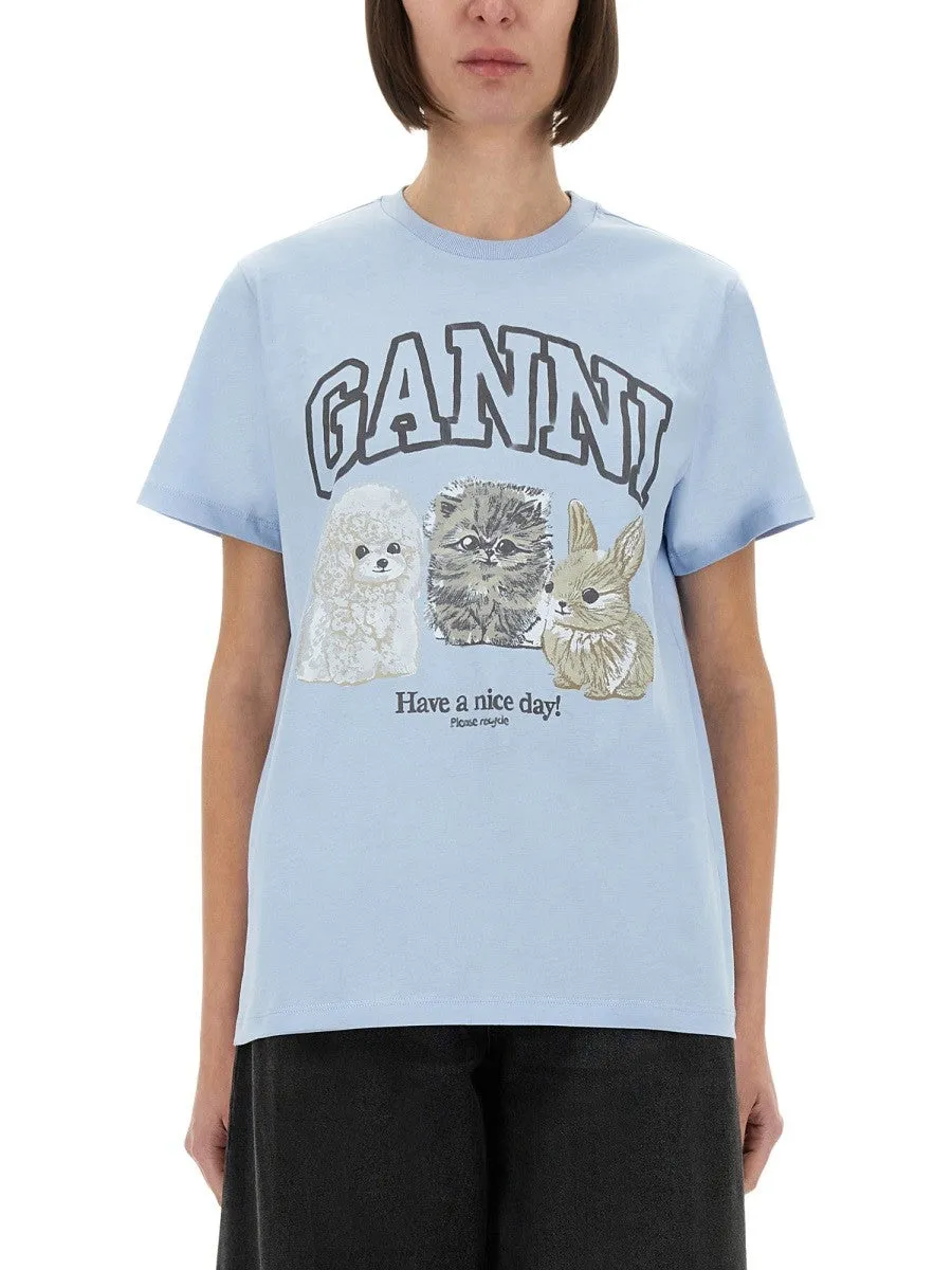 GANNI RELAXED FIT T-SHIRT sold by Siebentaschen