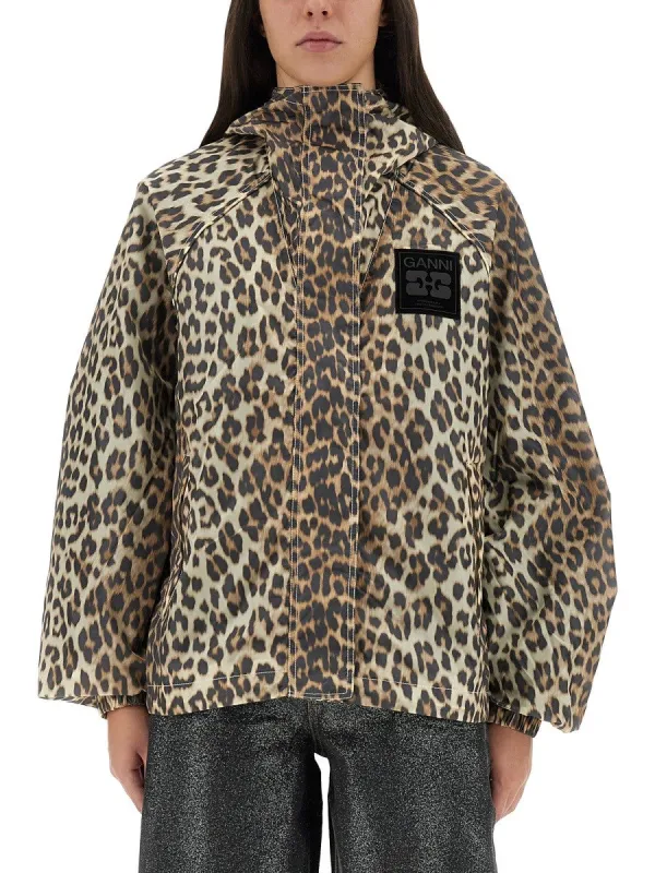 GANNI LEOPARD PRINT JACKET sold by Siebentaschen