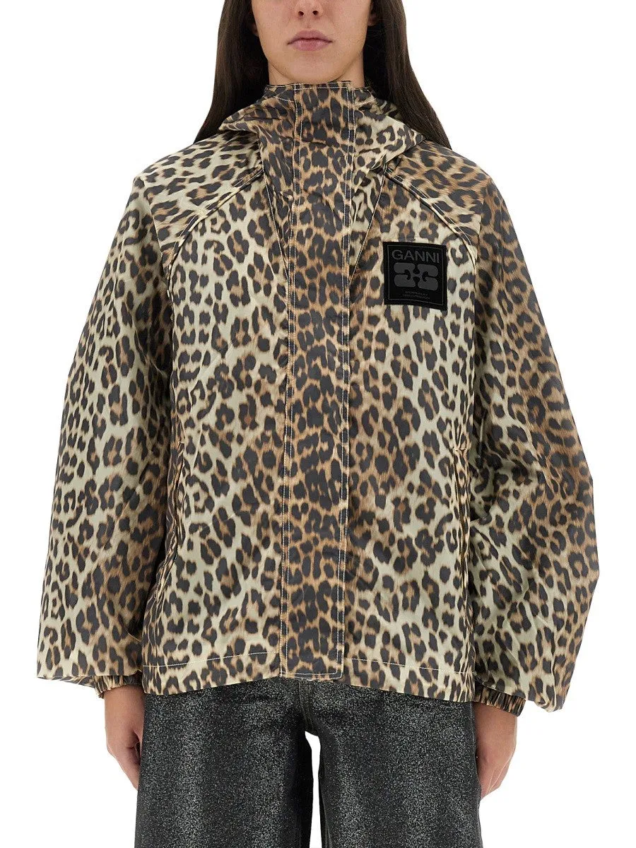 GANNI LEOPARD PRINT JACKET sold by Siebentaschen
