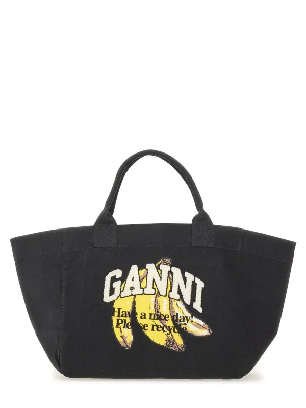 GANNI BANANA PRINT XXL TOTE BAG sold by Siebentaschen