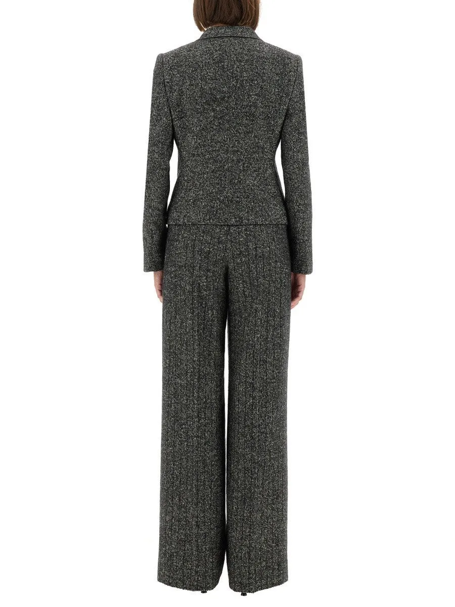 Dolce & Gabbana SINGLE-BREASTED JACKET IN WOOL BLEND DOT sold by Siebentaschen