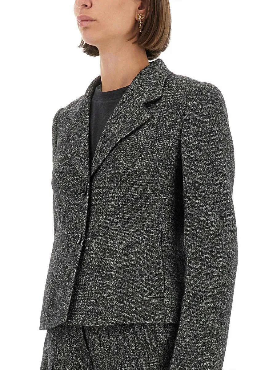 Dolce & Gabbana SINGLE-BREASTED JACKET IN WOOL BLEND DOT sold by Siebentaschen product image thumbnail 2