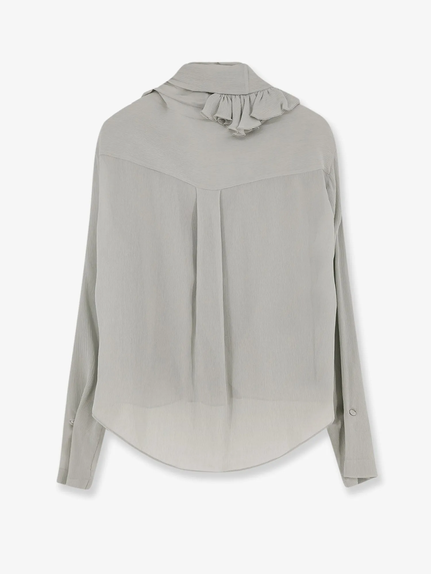 alberta ferretti Crepe shirt with rouches sold by Siebentaschen product image thumbnail 2
