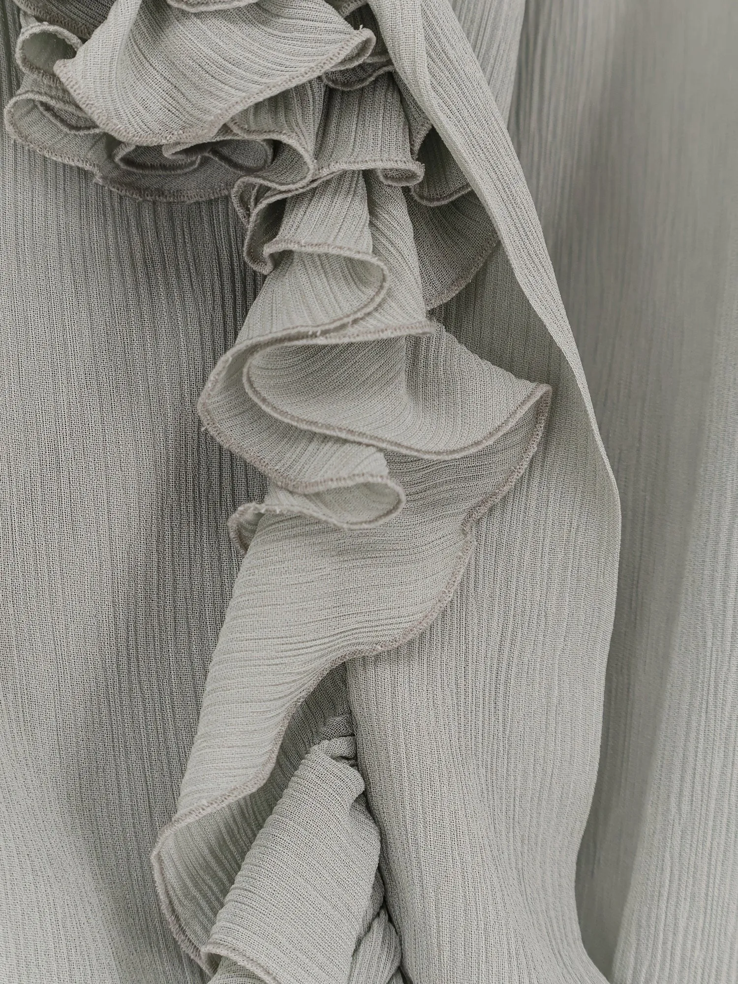 alberta ferretti Crepe shirt with rouches sold by Siebentaschen product image thumbnail 3