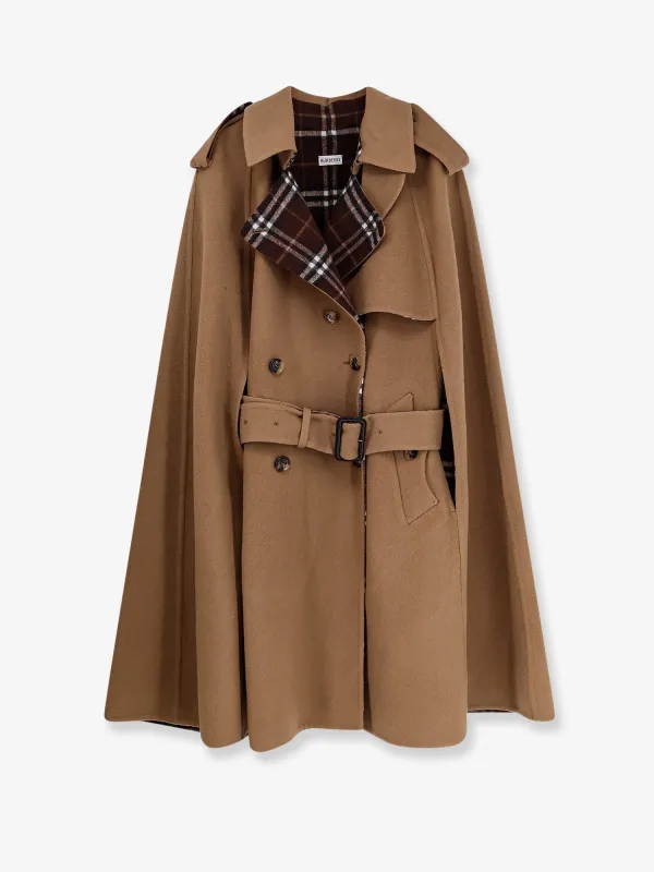 Burberry Belmont virgin wool cape sold by Siebentaschen