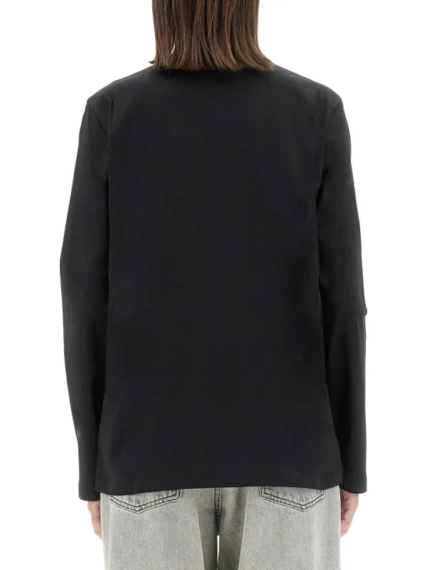 msgm T-SHIRT WITH BRUSHED LOGO sold by Siebentaschen