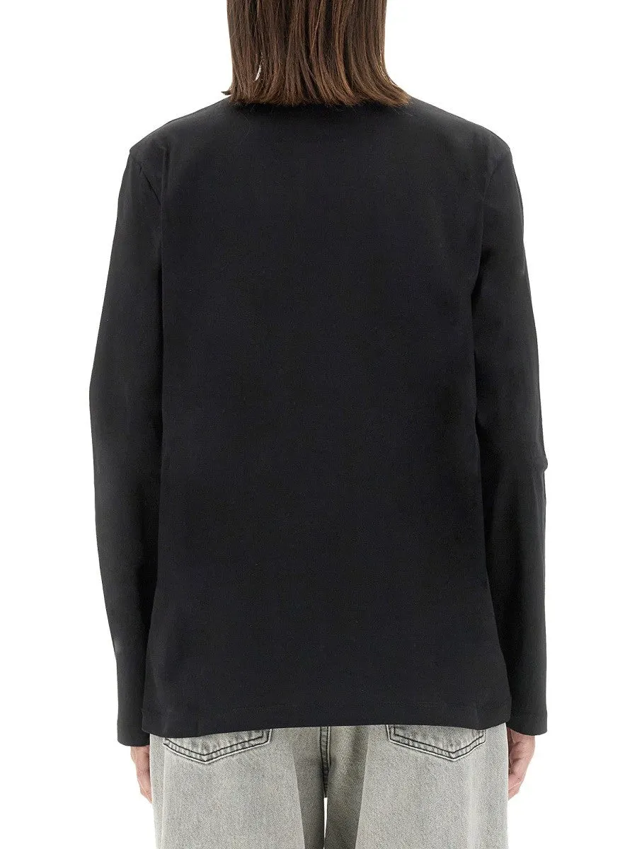 msgm T-SHIRT WITH BRUSHED LOGO sold by Siebentaschen