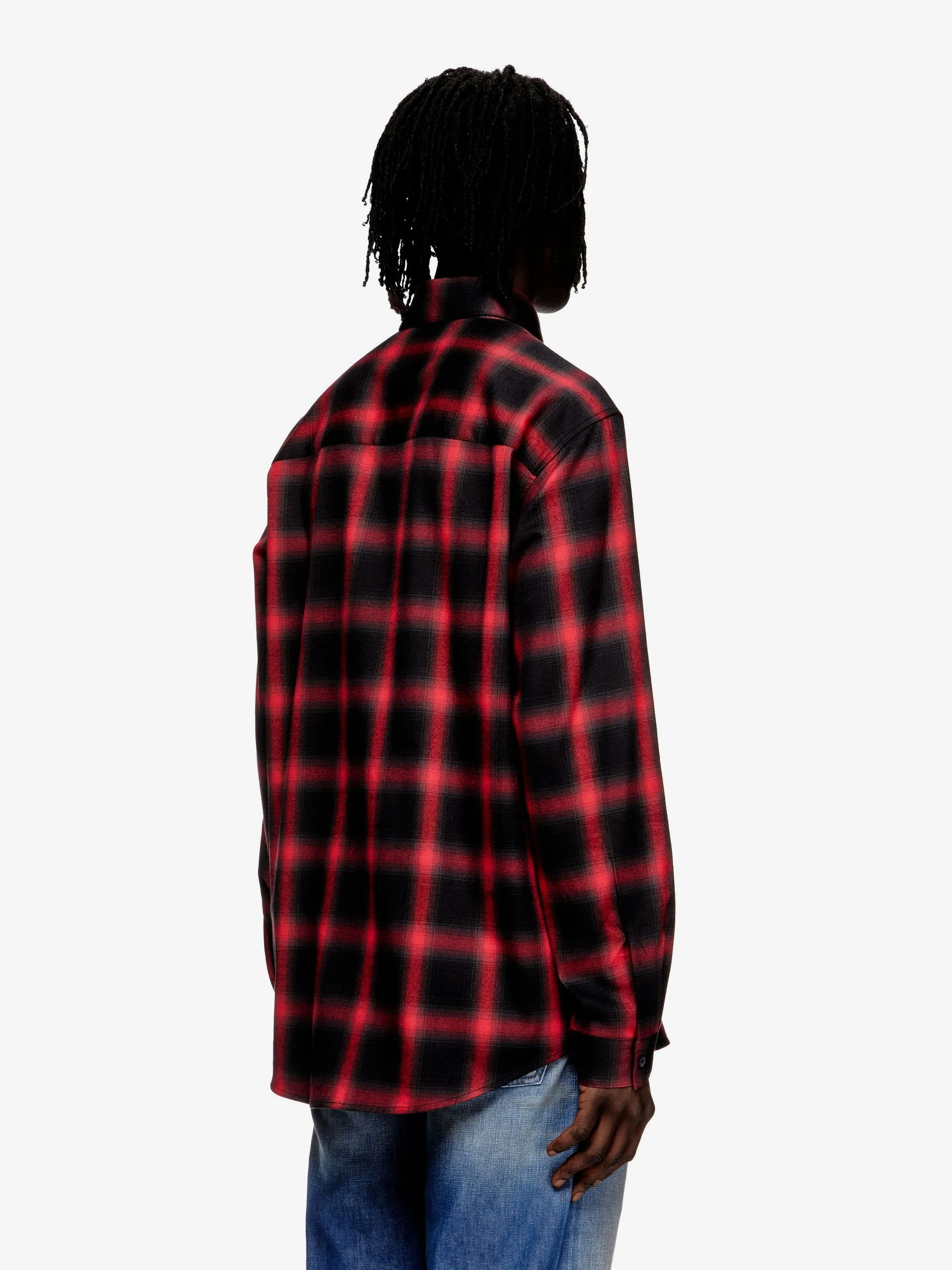 Diesel S-Simply Check cotton blend shirt sold by Siebentaschen product image thumbnail 3