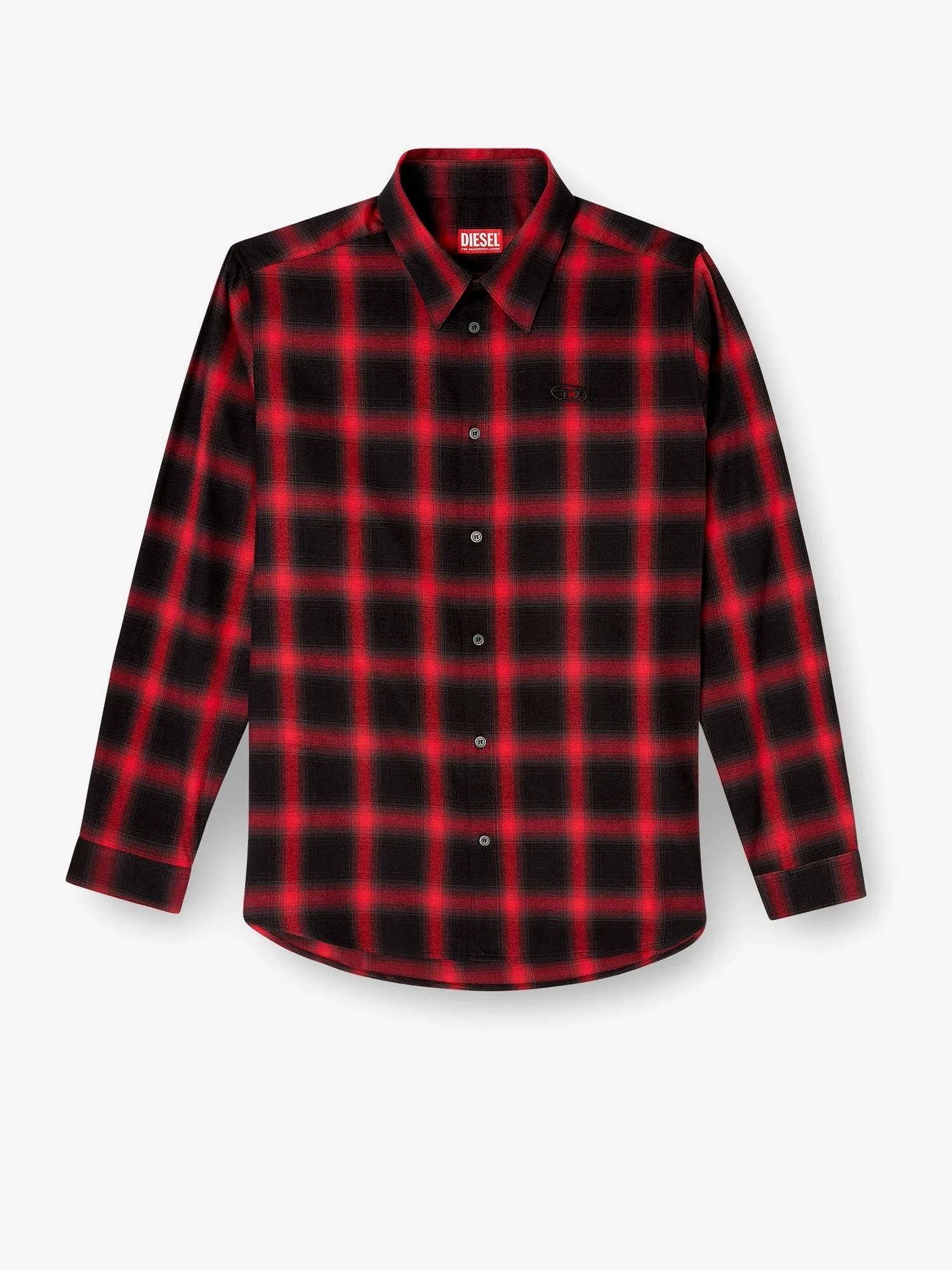 Diesel S-Simply Check cotton blend shirt sold by Siebentaschen