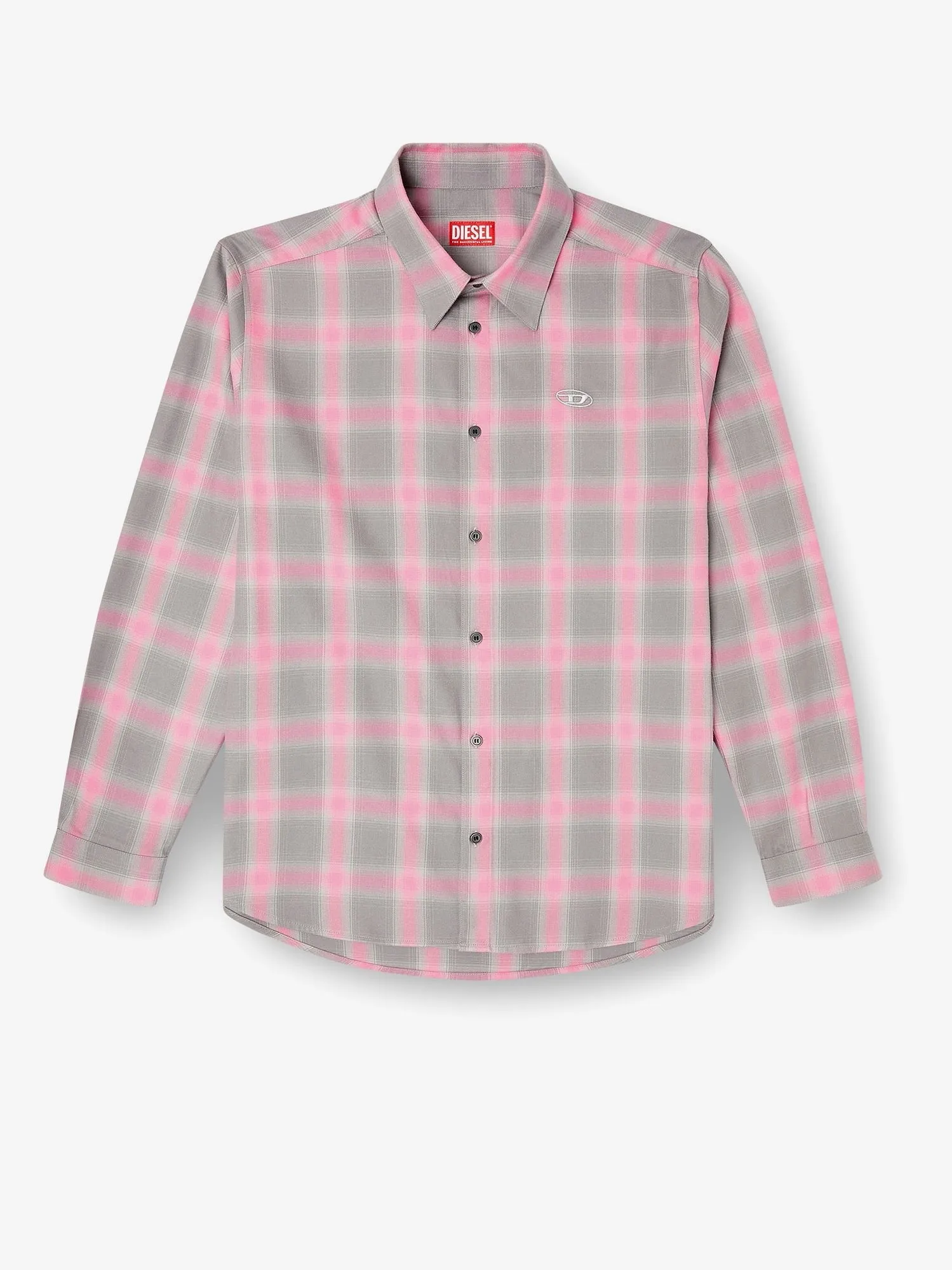 Diesel S-Simply Check cotton blend shirt sold by Siebentaschen