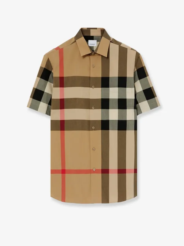 Burberry Cotton shirt with check print sold by Siebentaschen