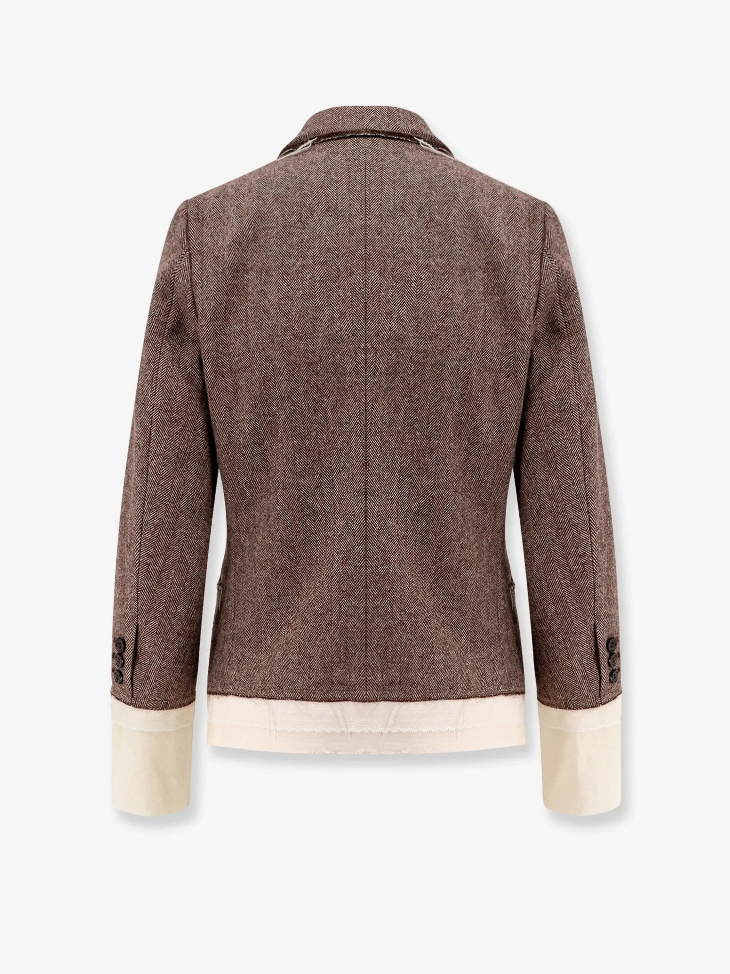 UNDERCOVER Wool blend blazer with frayed profiles sold by Siebentaschen product image thumbnail 2
