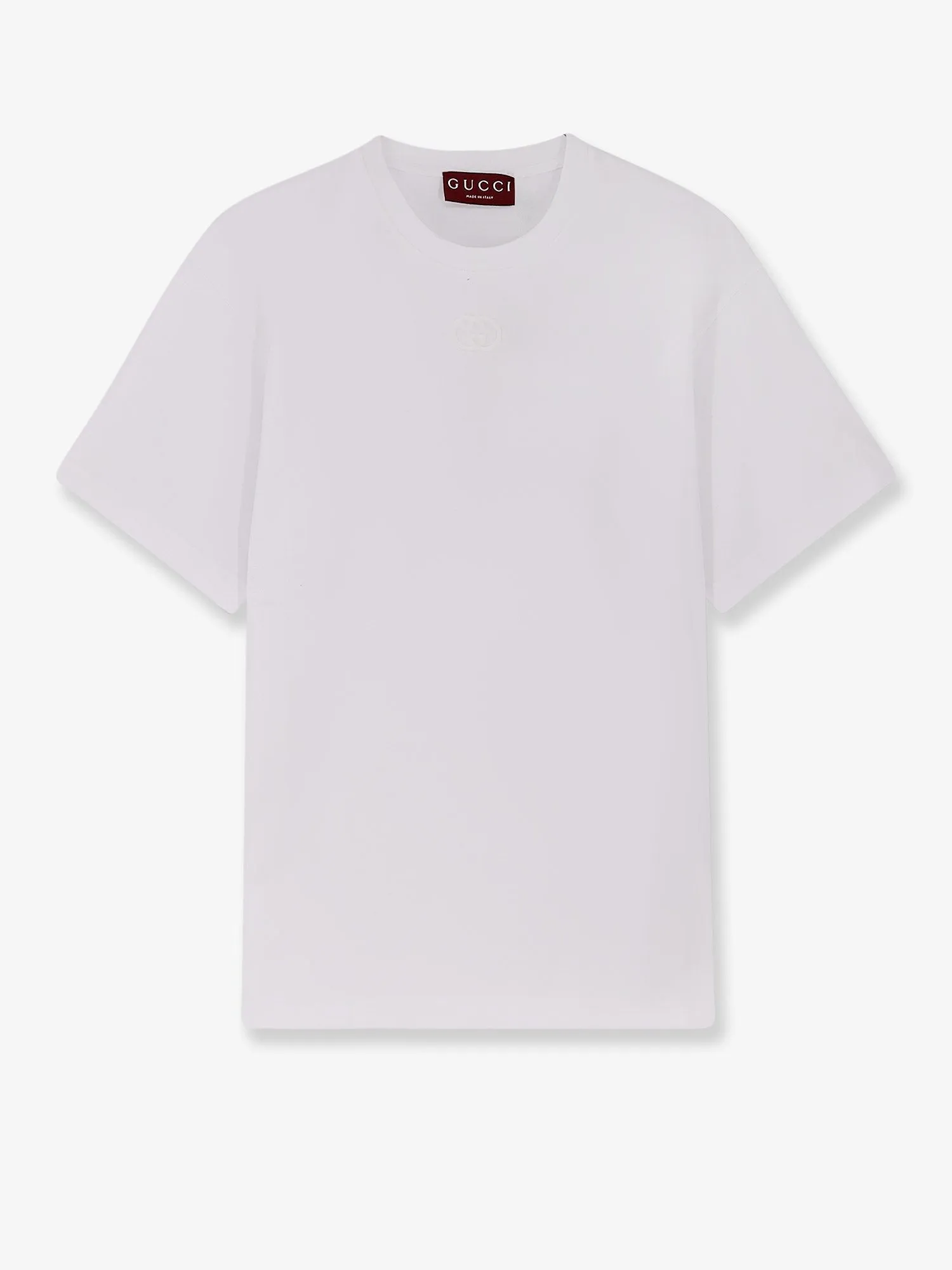 Gucci Cotton t-shirt with GG Incrocio logo on the front sold by Siebentaschen