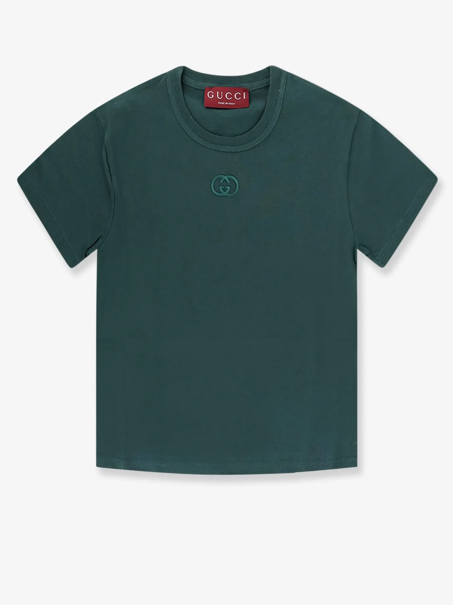 Gucci Cotton T-shirt with GG Incrocio logo detail sold by Siebentaschen
