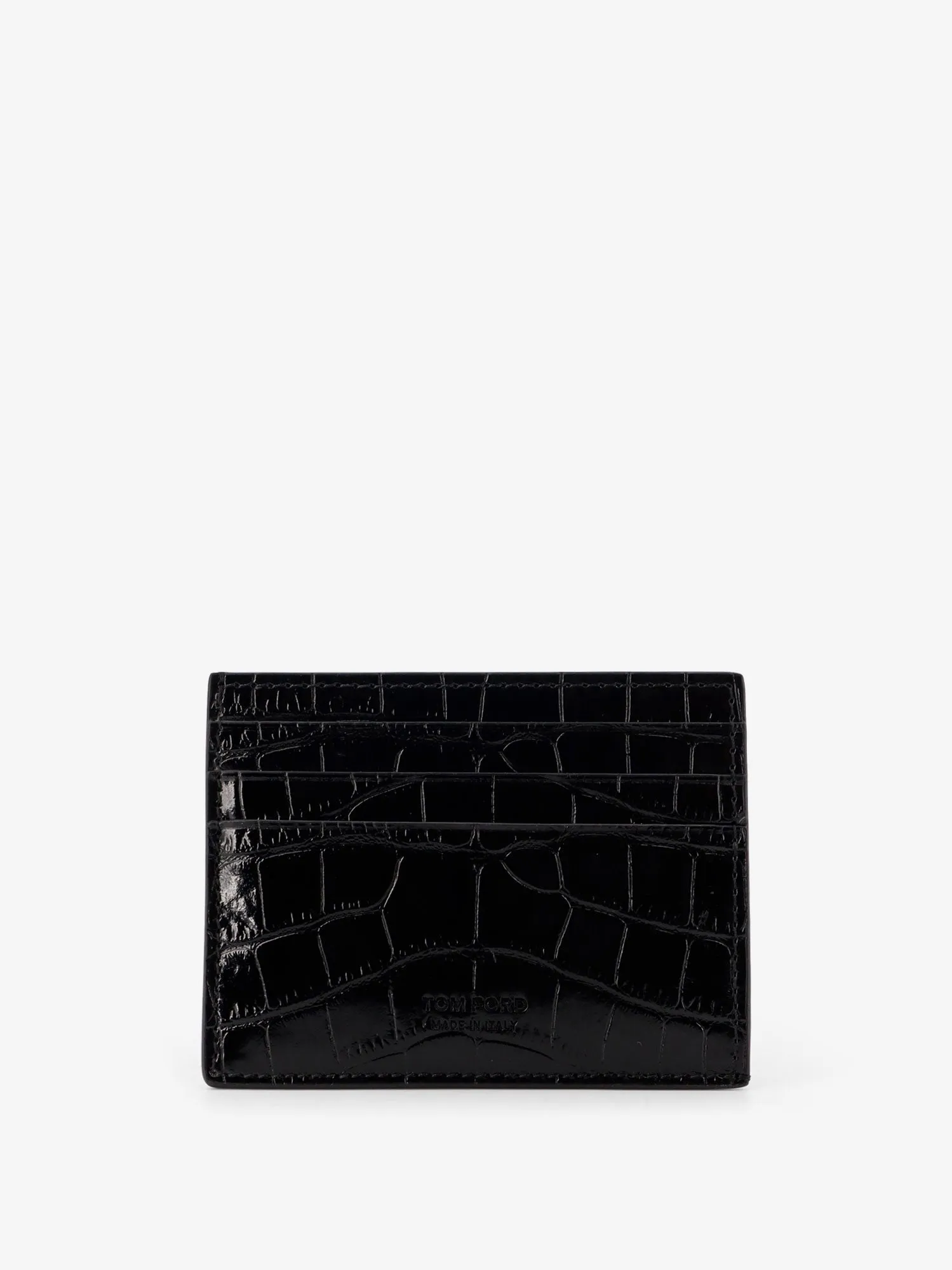 TOM FORD Crocodile-print leather cardholder sold by Siebentaschen