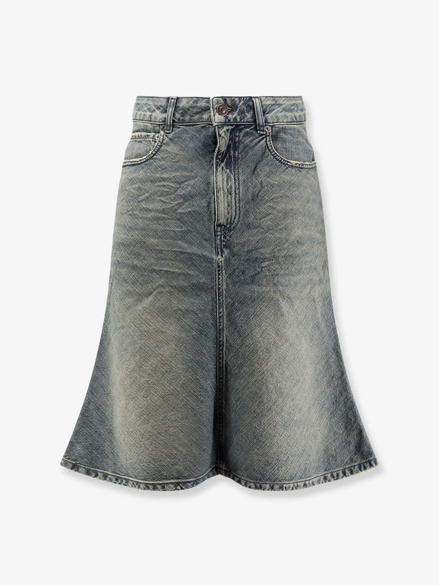 Balenciaga Denim Midi Skirt sold by Siebentaschen