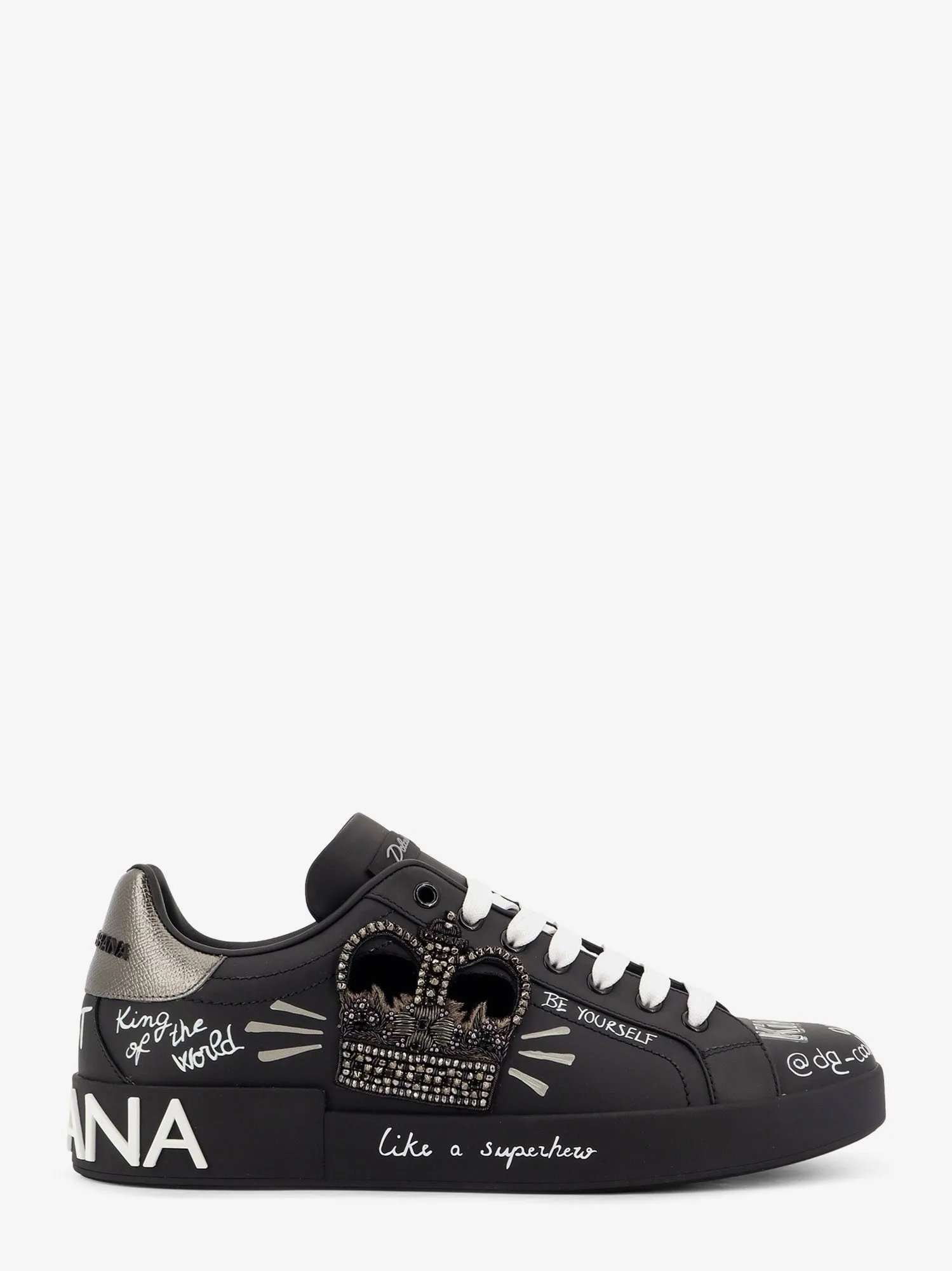 Dolce & Gabbana Leather sneakers with iconic prints sold by Siebentaschen