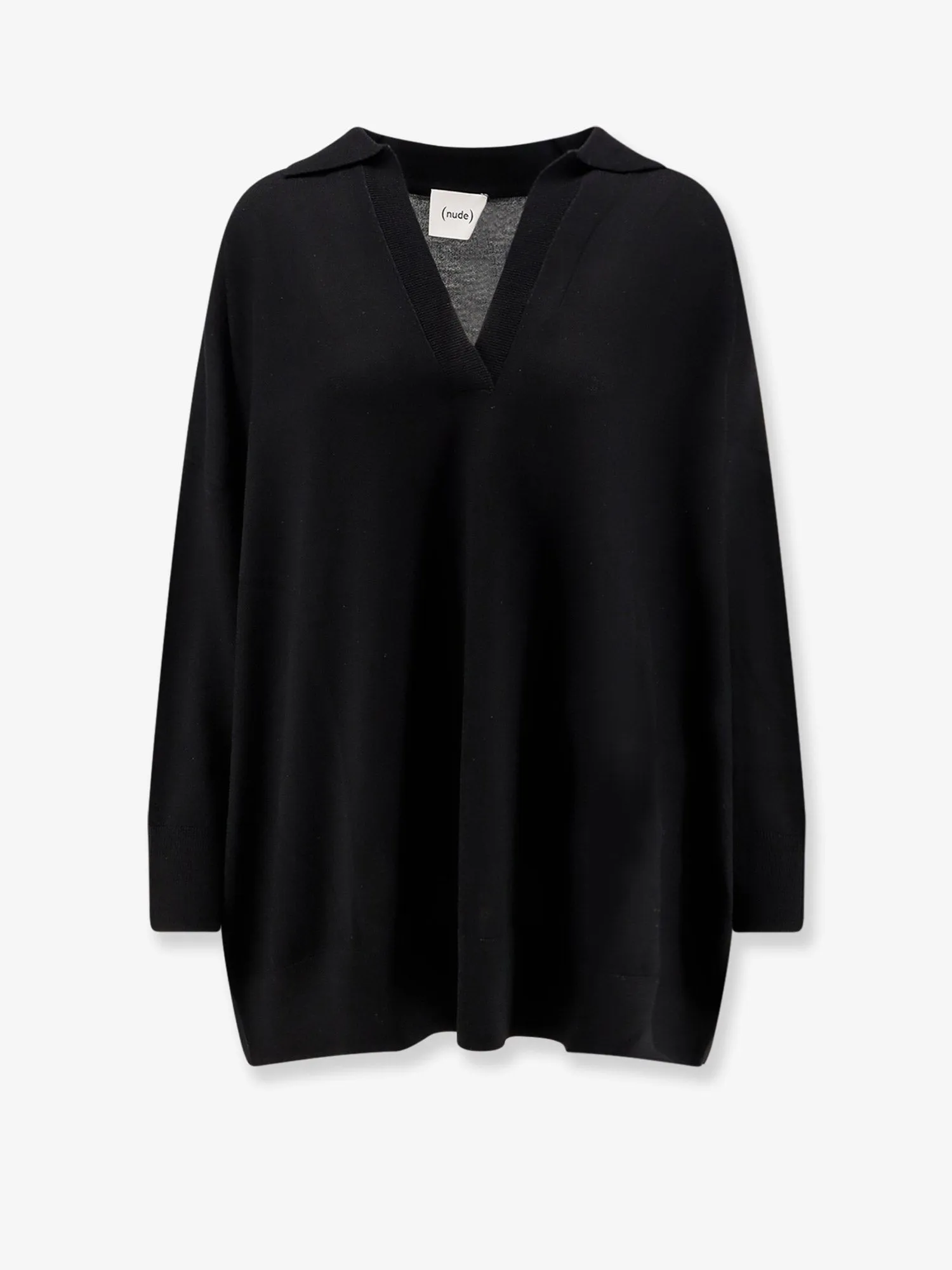 NUDE Virgin wool maxi polo shirt sold by Siebentaschen