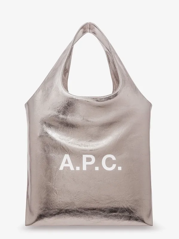 A.P.C. Shoulder bag with maxi logo print sold by Siebentaschen