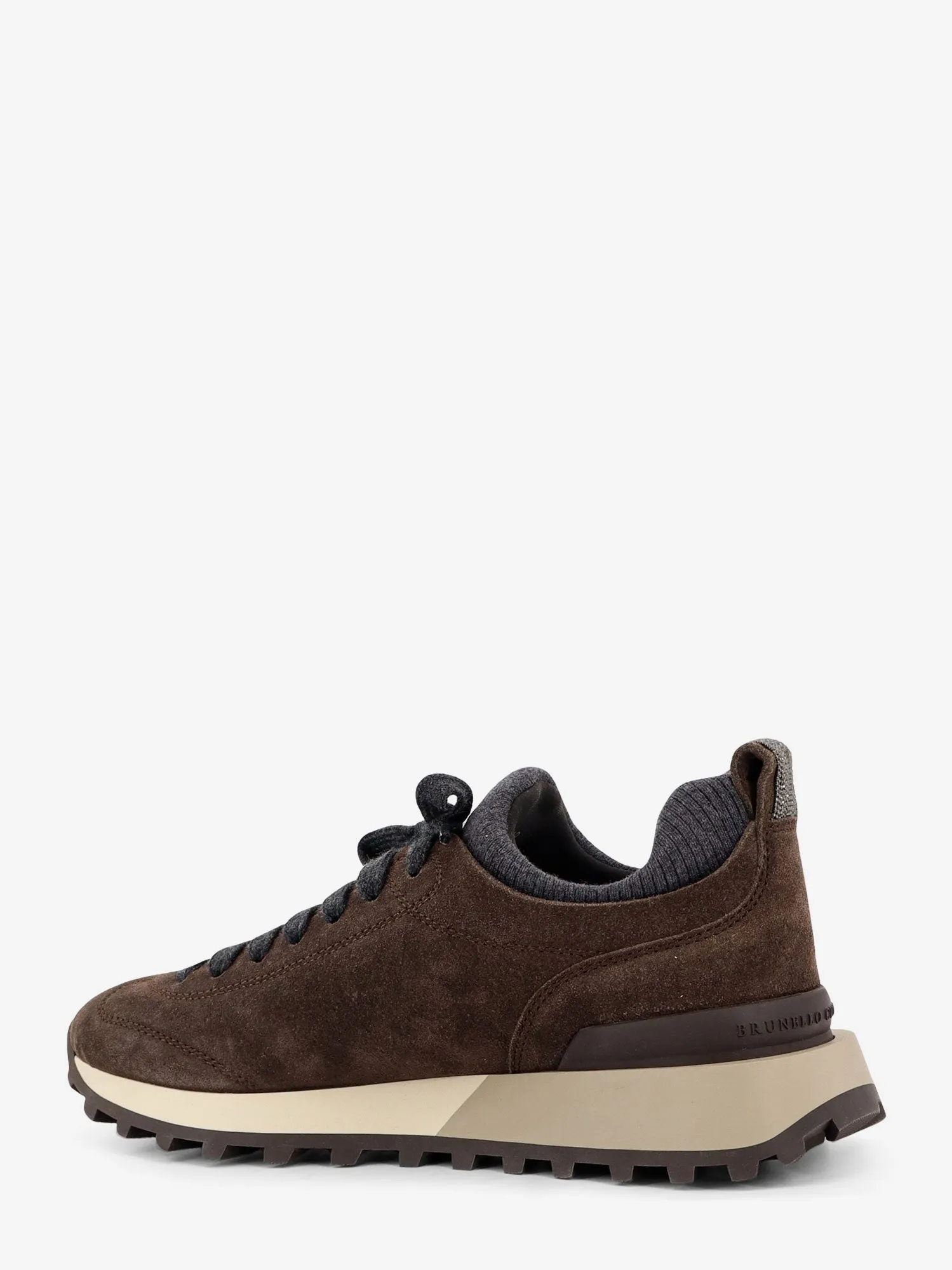 Brunello Cucinelli Suede sneakers with Monili detail on the back sold by Siebentaschen product image thumbnail 3