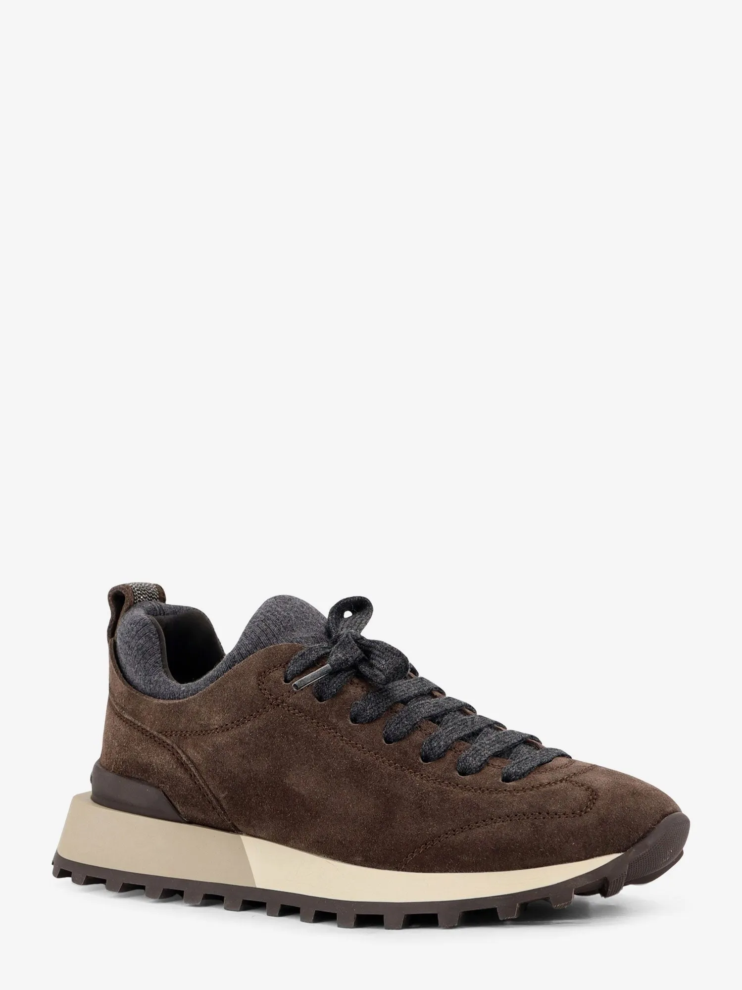 Brunello Cucinelli Suede sneakers with Monili detail on the back sold by Siebentaschen product image thumbnail 2