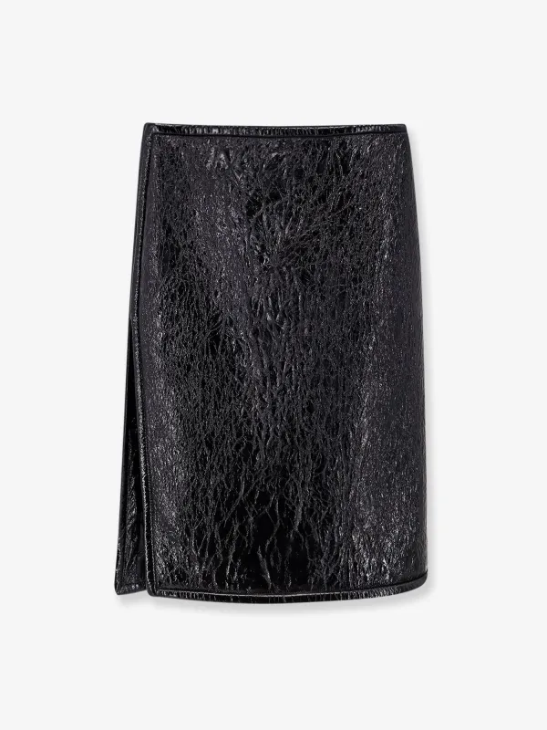 Gucci Shiny leather and neoprene skirt sold by Siebentaschen