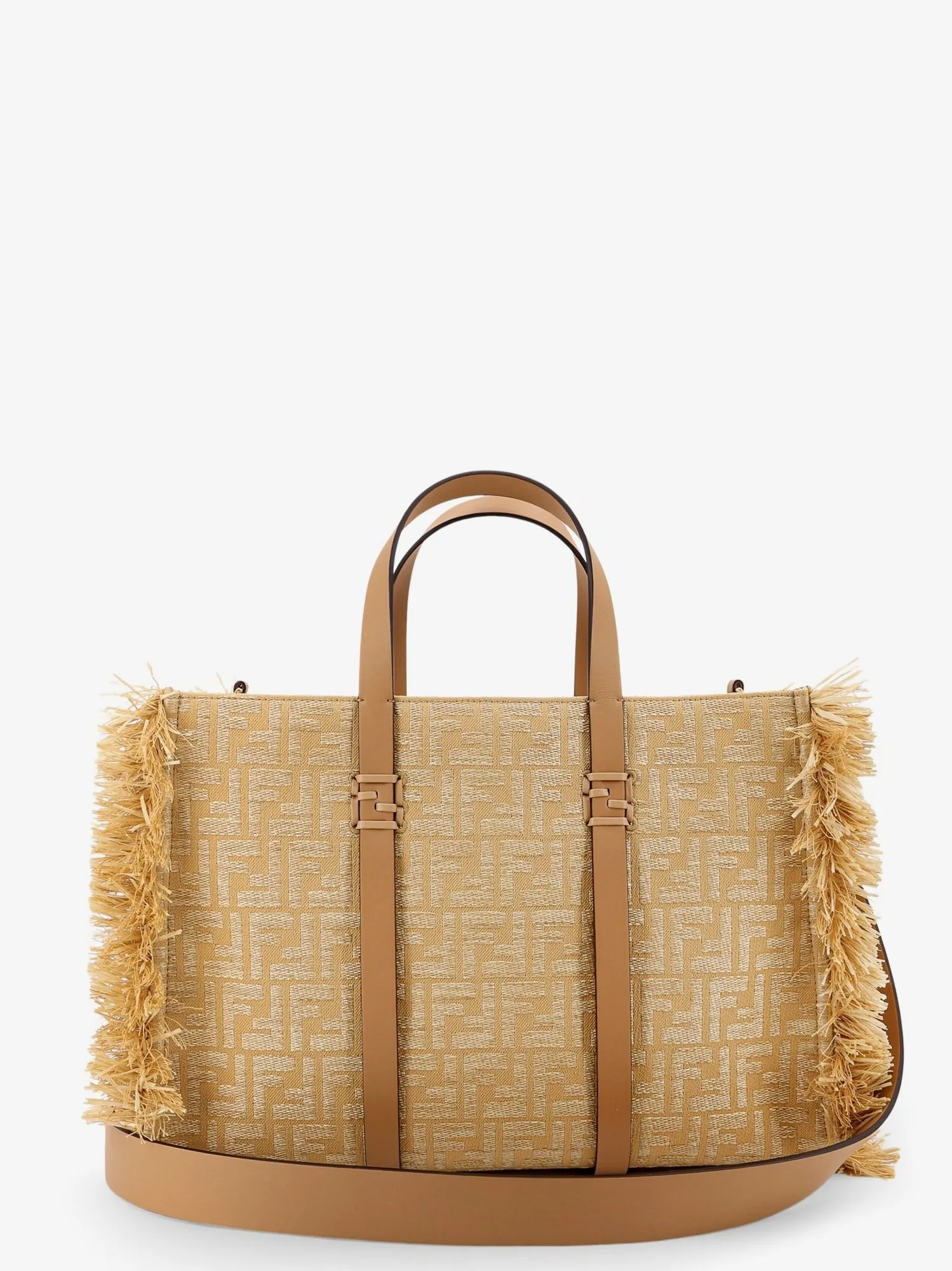 Fendi Summer Tote rafia shoulder bag with all-over FF logo sold by Siebentaschen product image thumbnail 2