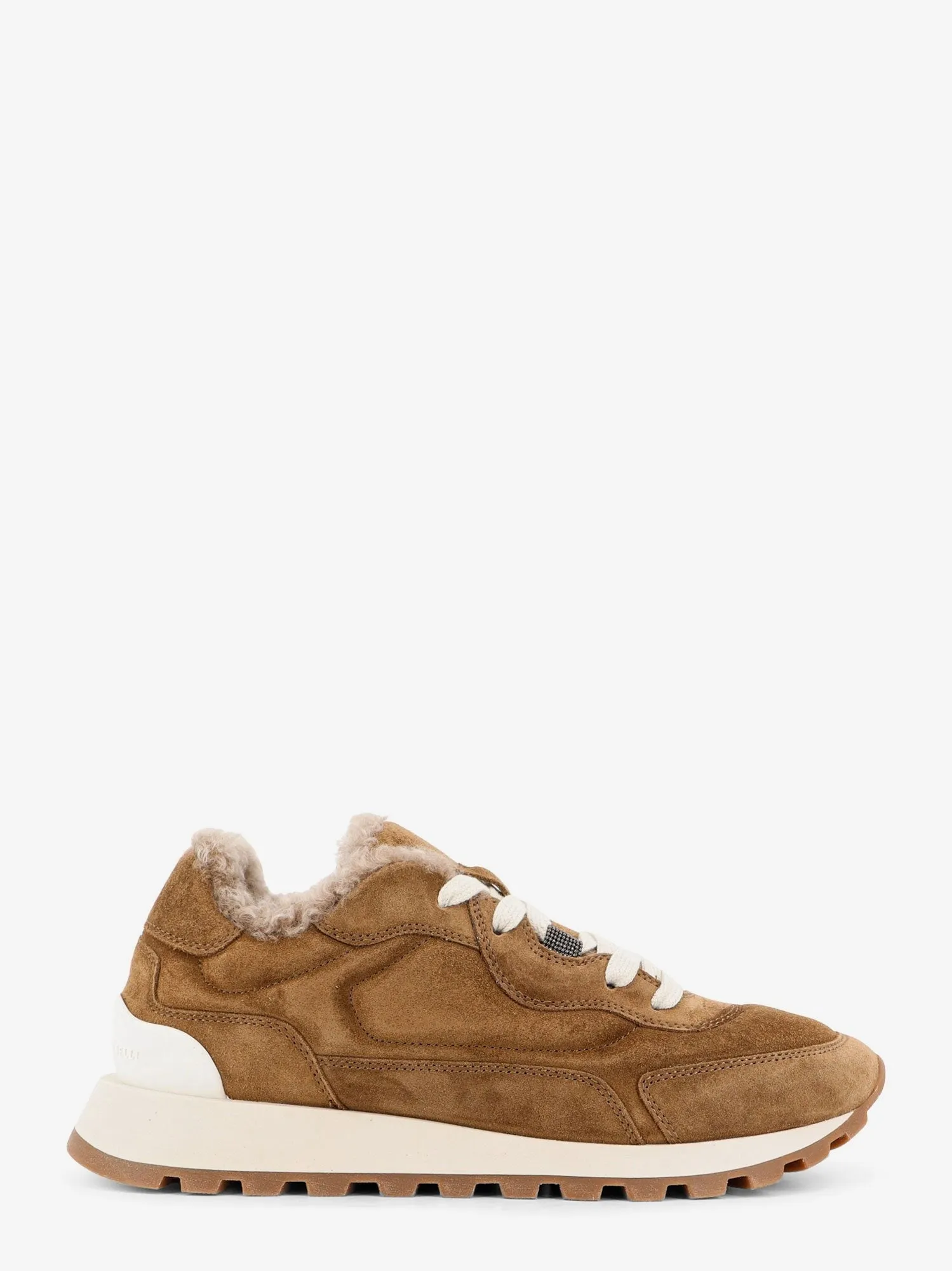 Brunello Cucinelli Suede sneakers with fur lining sold by Siebentaschen