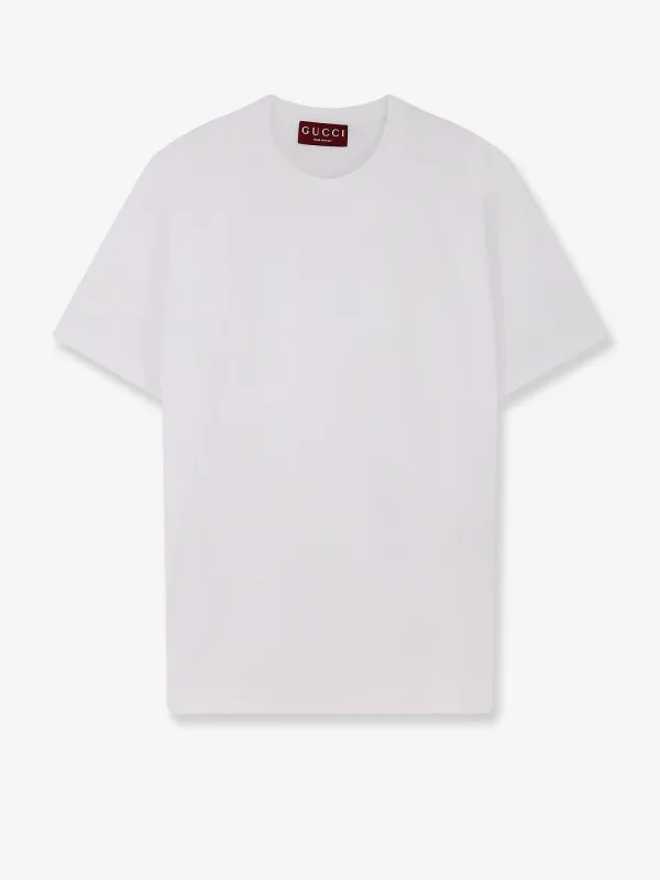 Gucci Cotton T-shirt with embroidered GG Incrocio logo sold by Siebentaschen