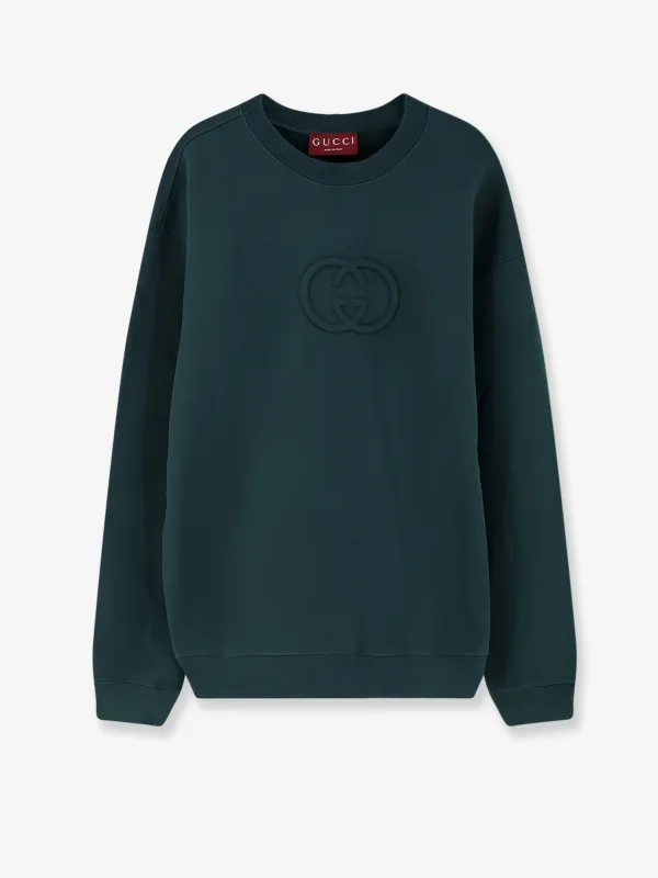 Gucci Cotton sweatshirt with GG Incrocio detail sold by Siebentaschen