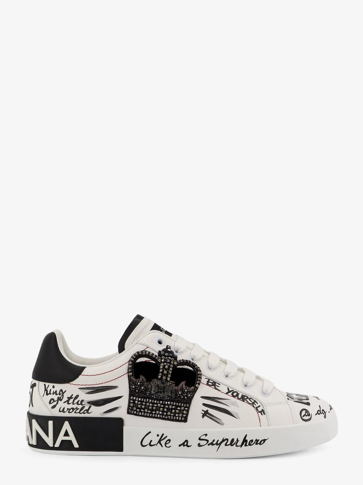 Dolce & Gabbana Leather sneakers with iconic prints sold by Siebentaschen